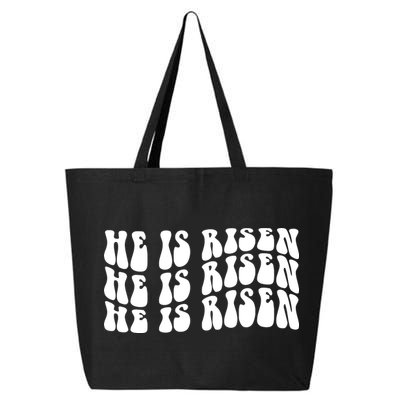 He Is Risen Jesus Retro Groovy Easter 25L Jumbo Tote