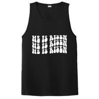 He Is Risen Jesus Retro Groovy Easter PosiCharge Competitor Tank