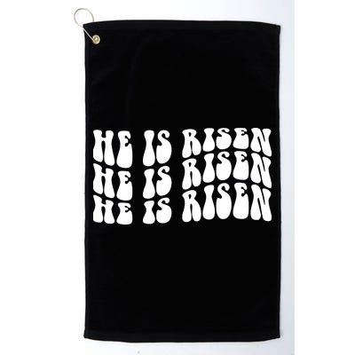 He Is Risen Jesus Retro Groovy Easter Golf Towel