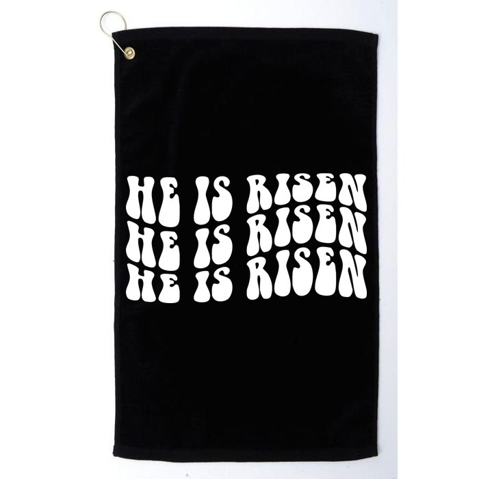 He Is Risen Jesus Retro Groovy Easter Golf Towel