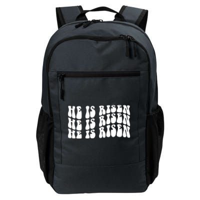 He Is Risen Jesus Retro Groovy Easter Daily Commute Backpack