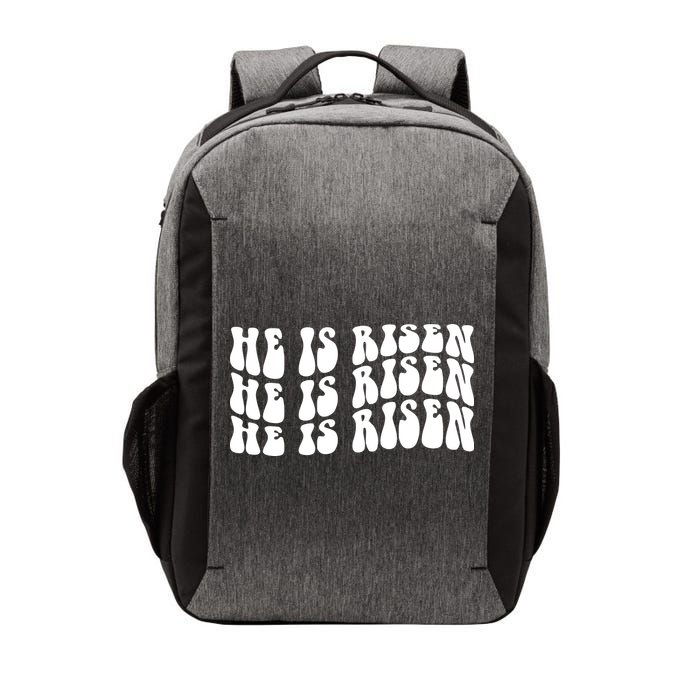 He Is Risen Jesus Retro Groovy Easter Vector Backpack