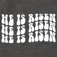 He Is Risen Jesus Retro Groovy Easter Vector Backpack