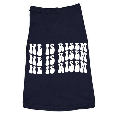 He Is Risen Jesus Retro Groovy Easter Doggie Tank