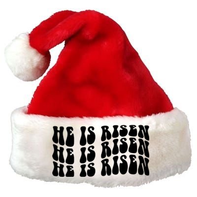 He Is Risen Jesus Retro Groovy Easter Premium Christmas Santa Hat