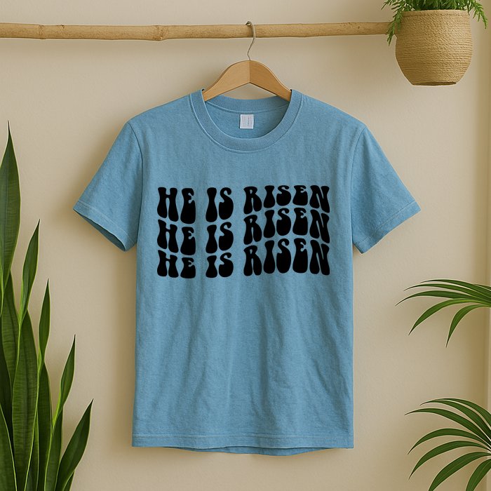 He Is Risen Jesus Retro Groovy Easter T-Shirt
