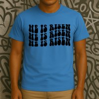 He Is Risen Jesus Retro Groovy Easter T-Shirt