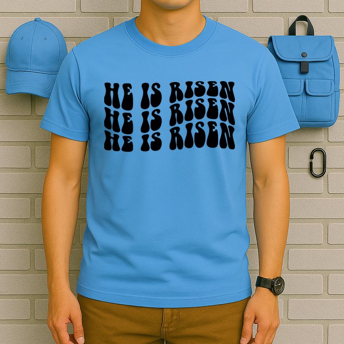 He Is Risen Jesus Retro Groovy Easter T-Shirt