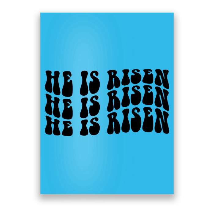 He Is Risen Jesus Retro Groovy Easter Poster