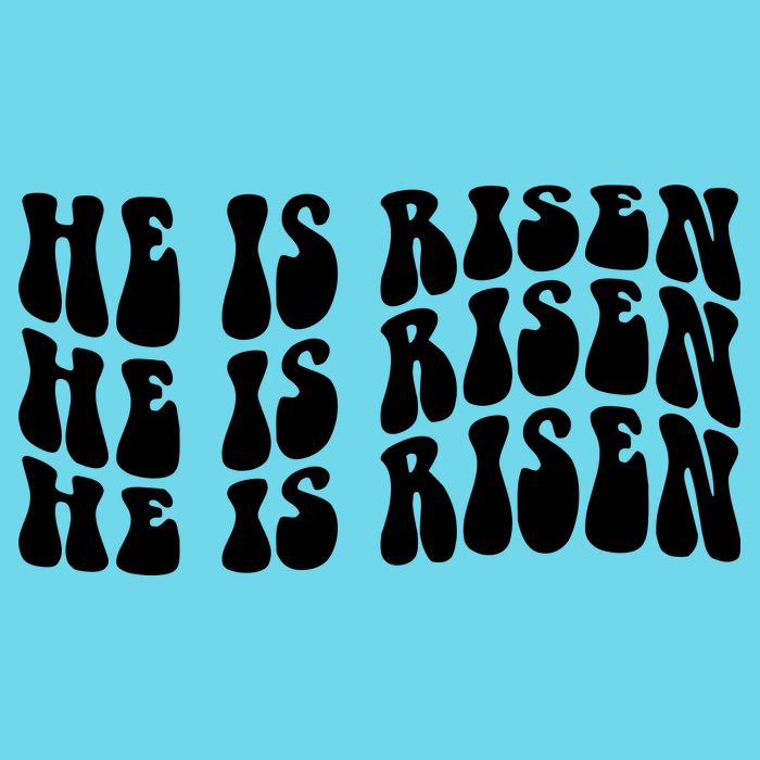 He Is Risen Jesus Retro Groovy Easter Poster