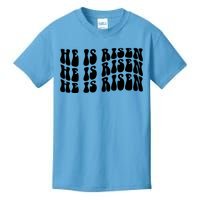 He Is Risen Jesus Retro Groovy Easter Kids T-Shirt