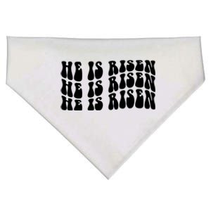 He Is Risen Jesus Retro Groovy Easter USA-Made Doggie Bandana