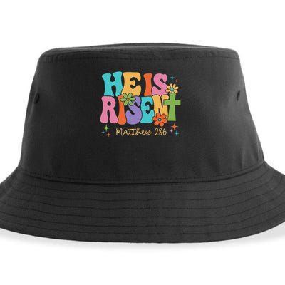 He Is Risen Jesus Christian Happy Easter Women Sustainable Bucket Hat
