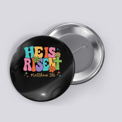 He Is Risen Jesus Christian Happy Easter Women Button