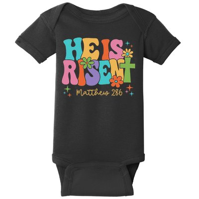 He Is Risen Jesus Christian Happy Easter Women Baby Bodysuit