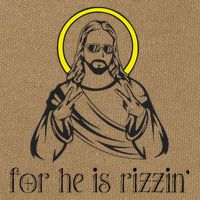 He Is Rizzin Funny Christian Religious Easter Sunday Cotton Canvas Backpack