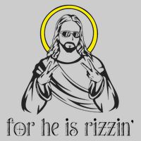 He Is Rizzin Funny Christian Religious Easter Sunday Tie-Dye T-Shirt