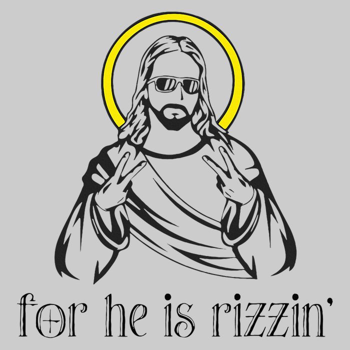 He Is Rizzin Funny Christian Religious Easter Sunday Tie-Dye T-Shirt