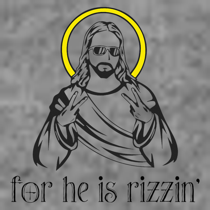 He Is Rizzin Funny Christian Religious Easter Sunday 7-Panel Snapback Hat