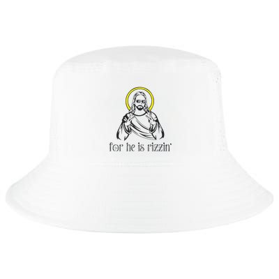 He Is Rizzin Funny Christian Religious Easter Sunday Cool Comfort Performance Bucket Hat