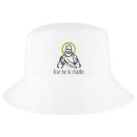 He Is Rizzin Funny Christian Religious Easter Sunday Cool Comfort Performance Bucket Hat