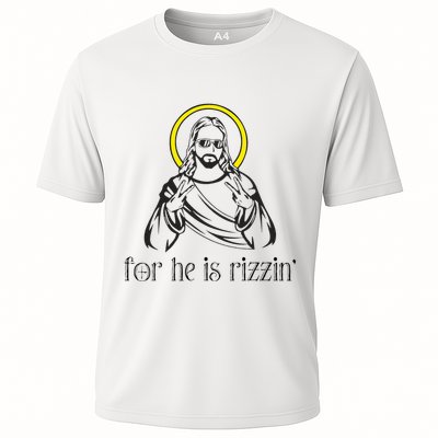 He Is Rizzin Funny Christian Religious Easter Sunday Performance Shirt