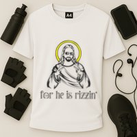 He Is Rizzin Funny Christian Religious Easter Sunday Performance Shirt