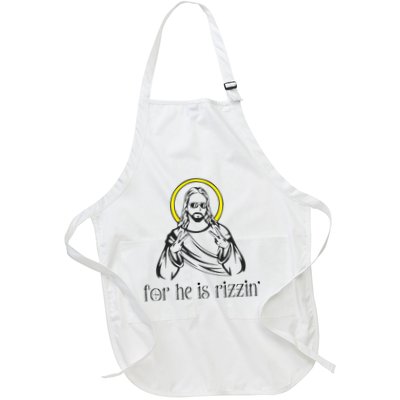 He Is Rizzin Funny Christian Religious Easter Sunday Apron