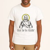 He Is Rizzin Funny Christian Religious Easter Sunday Tall T-Shirt