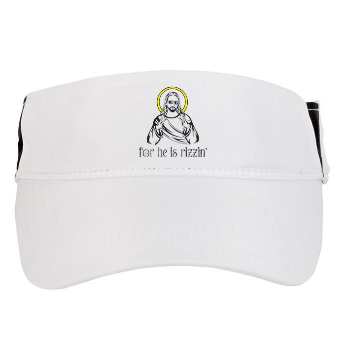 He Is Rizzin Funny Christian Religious Easter Sunday Adult Drive Performance Visor