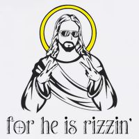 He Is Rizzin Funny Christian Religious Easter Sunday Bucket Hat