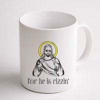 He Is Rizzin Funny Christian Religious Easter Sunday Mug