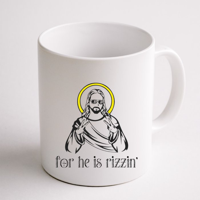 He Is Rizzin Funny Christian Religious Easter Sunday Mug