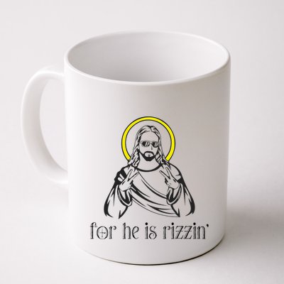 He Is Rizzin Funny Christian Religious Easter Sunday Mug