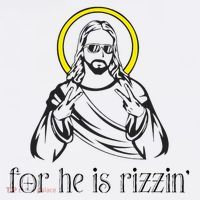 He Is Rizzin Funny Christian Religious Easter Sunday Mesh Reversible Basketball Jersey Tank
