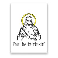 He Is Rizzin Funny Christian Religious Easter Sunday Poster