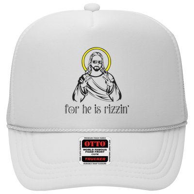 He Is Rizzin Funny Christian Religious Easter Sunday Trucker Hat