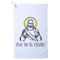 He Is Rizzin Funny Christian Religious Easter Sunday Golf Towel