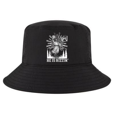 He Is Rizzin Funny Jesus Basketball Christian Religious Cool Comfort Performance Bucket Hat