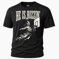 He Is Rizzin Jesus Playing Basketball Cooling Performance Crew T-Shirt