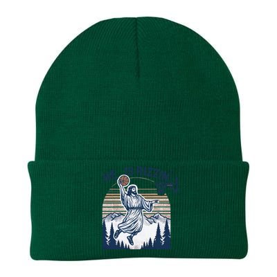 He Is Rizzin Basketball Jesus Knit Cap Winter Beanie