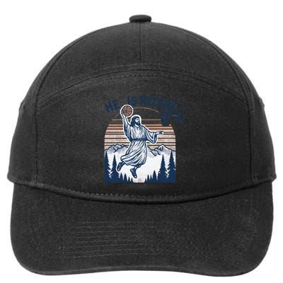 He Is Rizzin Basketball Jesus 7-Panel Snapback Hat