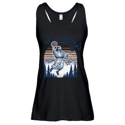 He Is Rizzin Basketball Jesus Ladies Essential Flowy Tank