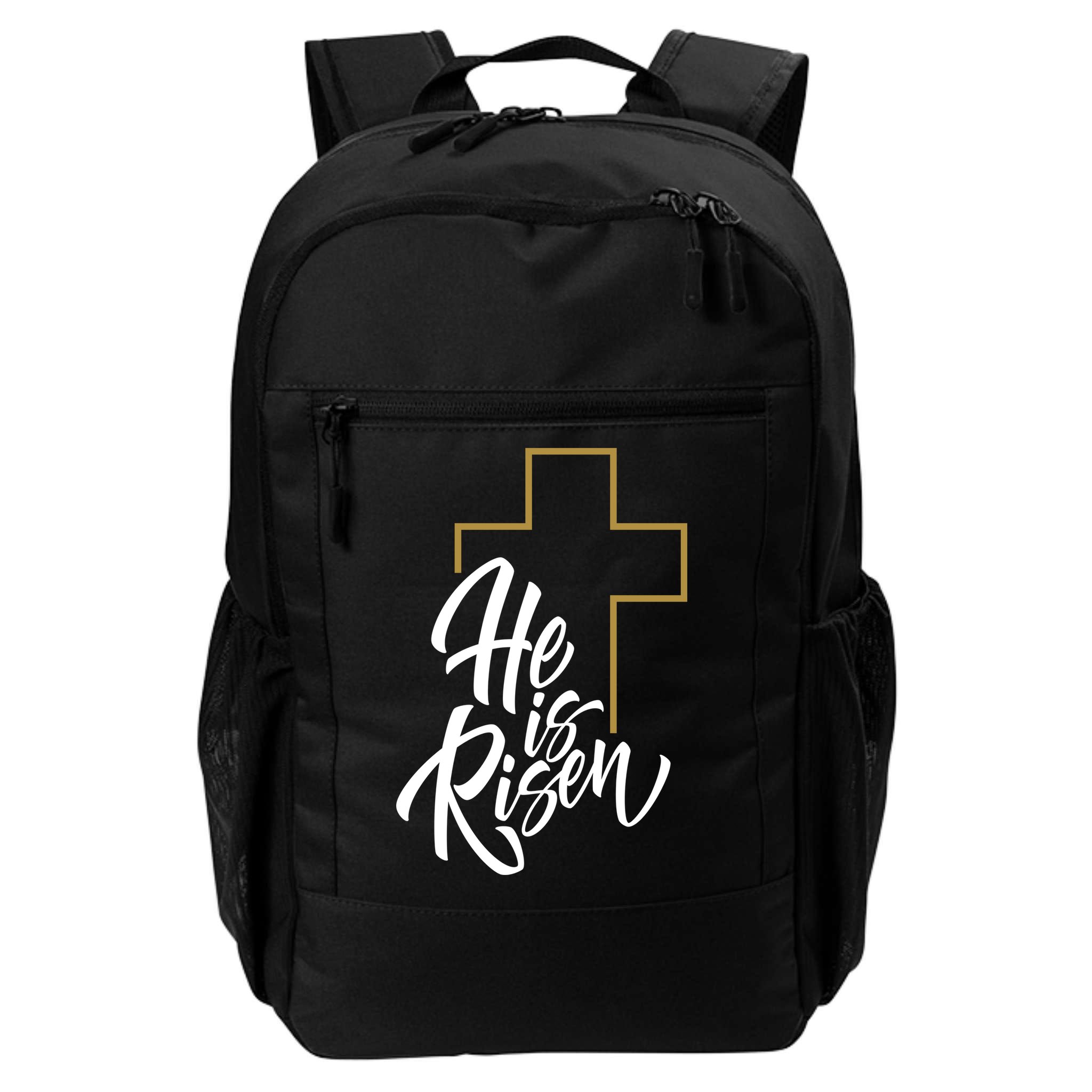 He Is Risen Easter Cross Christian Backpack