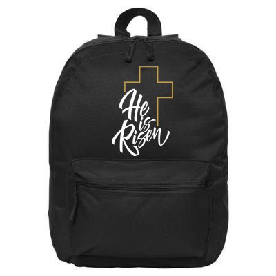 He Is Risen Easter Cross Christian 16 in Basic Backpack