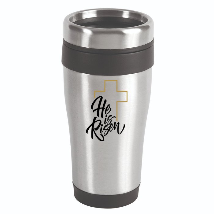 He Is Risen Easter Cross Christian 16oz Travel Tumbler