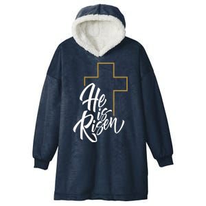 He Is Risen Easter Cross Christian Hooded Wearable Blanket