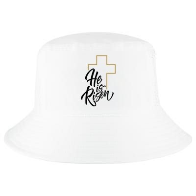 He Is Risen Easter Cross Christian Cool Comfort Performance Bucket Hat