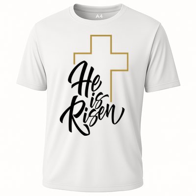 He Is Risen Easter Cross Christian Performance Shirt