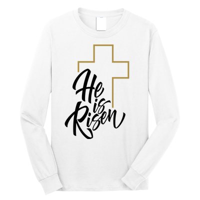 He Is Risen Easter Cross Christian Long Sleeve Shirt